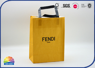 Durable White Kraft Paper Shopping Bags with Cotton Handle Bespoke Carrier Bags