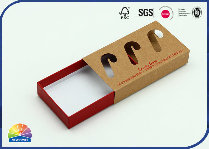 FSC Kraft Paperboard Drawer Christmas Packaging Sliding Paper Box