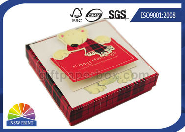Greeting Gift Cards Decorated Custom Paper Gift Box Packaging Rigid For Christmas