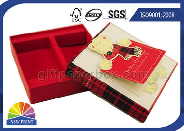 Greeting Gift Cards Decorated Custom Paper Gift Box Packaging Rigid For Christmas