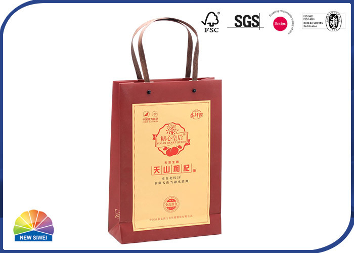 CMYK su ordinazione ha stampato i sacchetti della spesa di carta con Logo Eco Friendly Recyclable Material