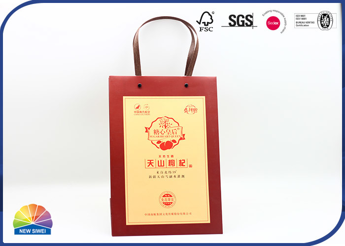 CMYK su ordinazione ha stampato i sacchetti della spesa di carta con Logo Eco Friendly Recyclable Material