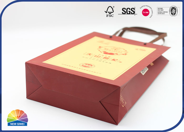 CMYK su ordinazione ha stampato i sacchetti della spesa di carta con Logo Eco Friendly Recyclable Material