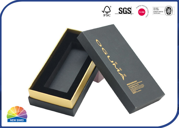 Matte Rigid Shoulder Box Flocking di lusso EVA Tray For Skin Care Products