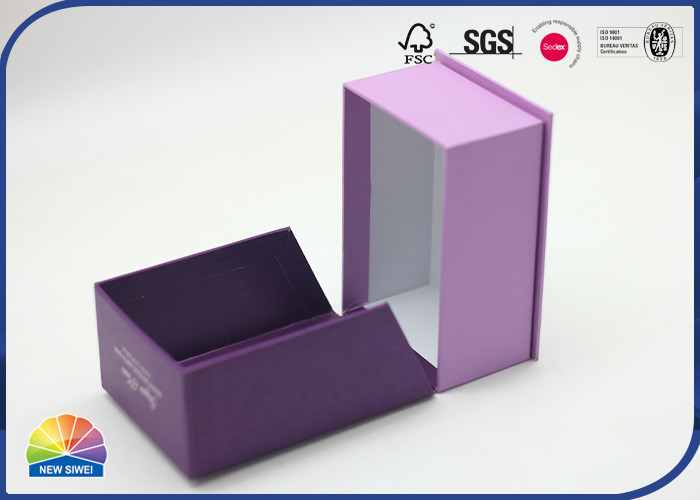 Scatola regalo con coperchio a cerniera con stampa 4C con inserto in plastica per piccoli saponi fatti a mano