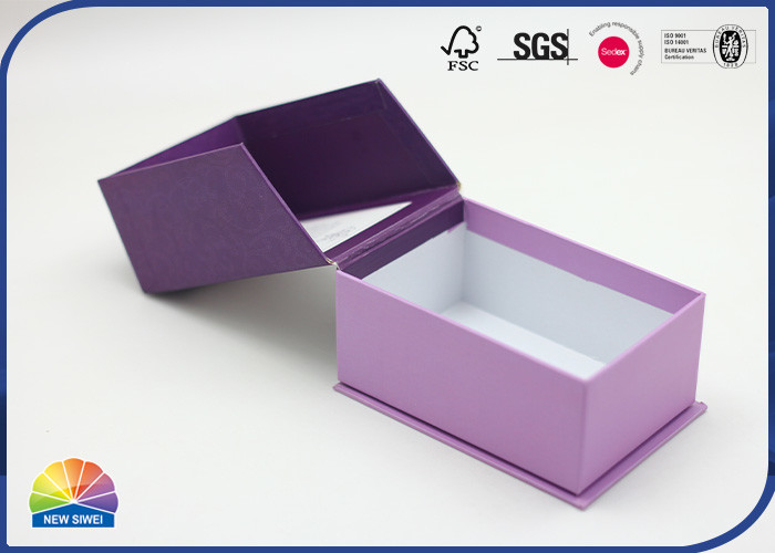 Scatola regalo con coperchio a cerniera con stampa 4C con inserto in plastica per piccoli saponi fatti a mano