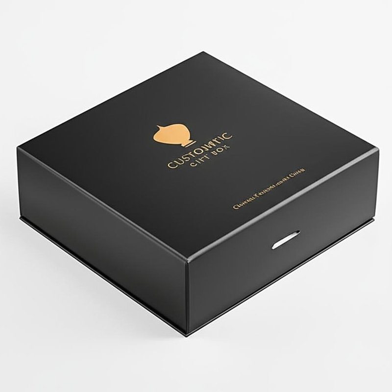 Matte Finish Foldable Gift Box for Cosmetic with Customized Text and Glossy Surface Printing