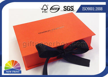 Chiusura rigida del nastro del contenitore di carta di coperchio a cerniera di forma del libro per l'imballaggio di lusso del regalo