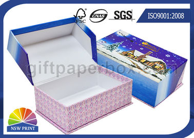 Stampa rigida del contenitore di carta di regalo del sapone della copertura superiore del cartone per la promozione di Natale