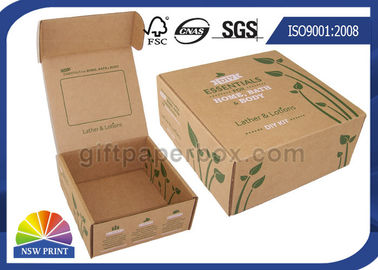 Brown stampato ha ondulato l'imballaggio del prodotto di bellezza dei contenitori di regalo della carta kraft del contenitore di bollettino