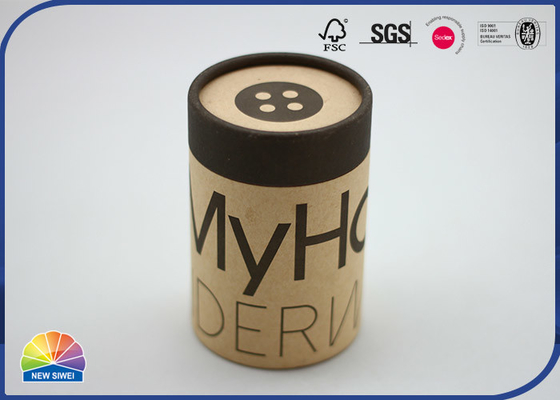 Contenitore di regalo nero su misura del giro di Logo Brown Kraft Paper Packaging