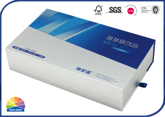 Contenitore di carta rigido ricoprente uv inverso del cassetto con il divisore di carta