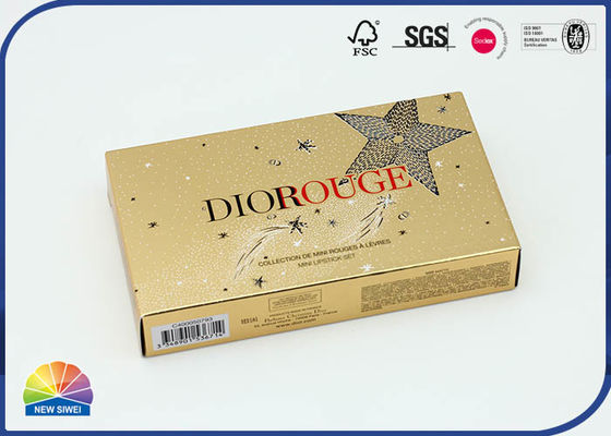Scatola di piegatura del cartone dell'oro stampata dentro Tray For Lipstick di plastica