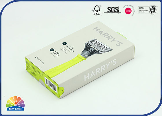 contenitore di regalo rivestito Cuboid di stile del cassetto della stampa 4c per il pacchetto del rasoio