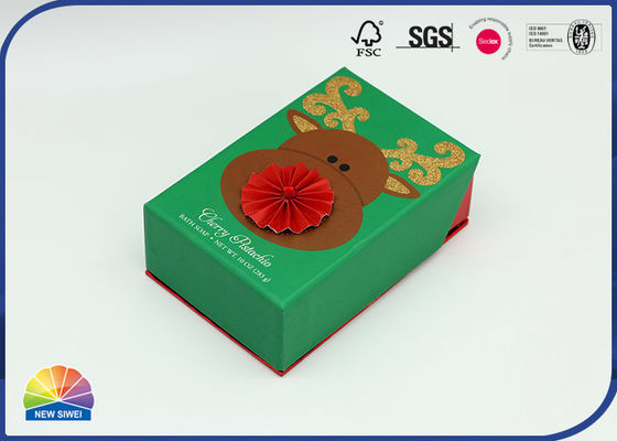 Imballaggio della scatola di carta regalo con coperchio a cerniera incollato modello 3D a conchiglia