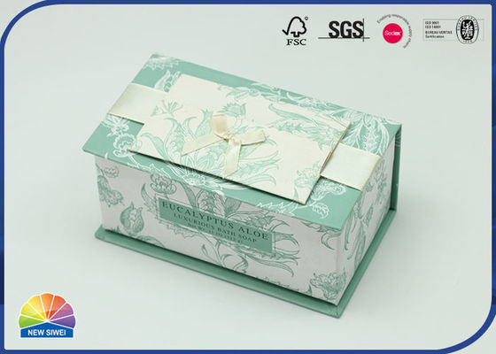 Imballaggio del sapone da bagno decorato nastro del contenitore di coperchio a cerniera di Bowknot