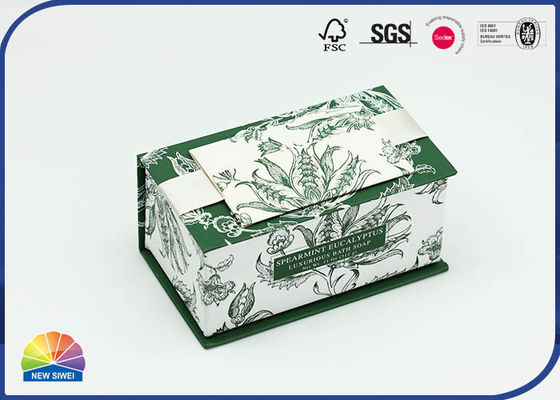 Stampa decorata busta di carta del contenitore di regalo del coperchio a cerniera dentro