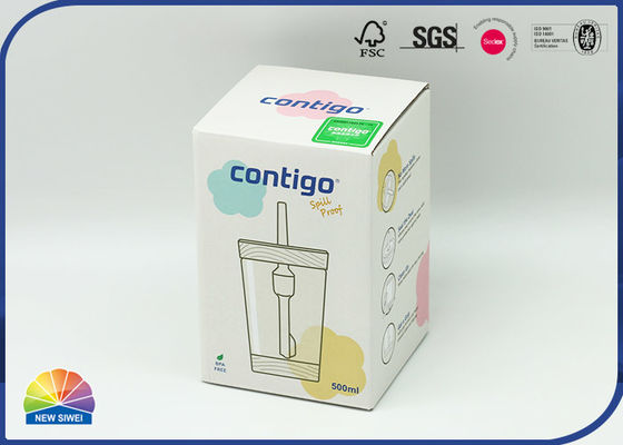 F flauto di Matte Lamination ha ondulato l'involucro d'imballaggio Straw Cup della scatola