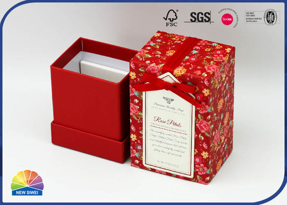 4c stampa Matte Lamination Paper Jewelry Boxes con il Bowknot del nastro